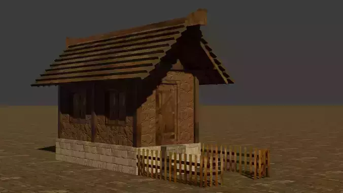 Medieval House 18 Free low-poly 3D model