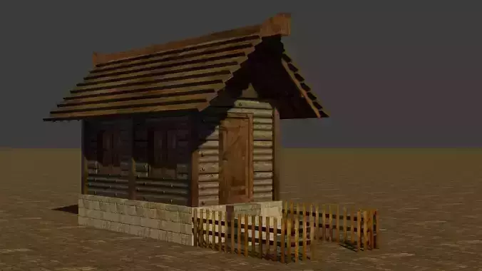 Medieval House 17 Free low-poly 3D model