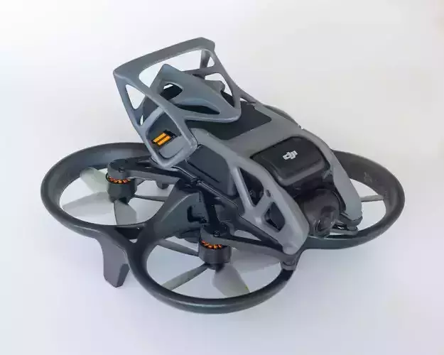 DJI AVATA ORGANIC TAIL - AIRTAG AND BATTERY HOLDER 3D print model