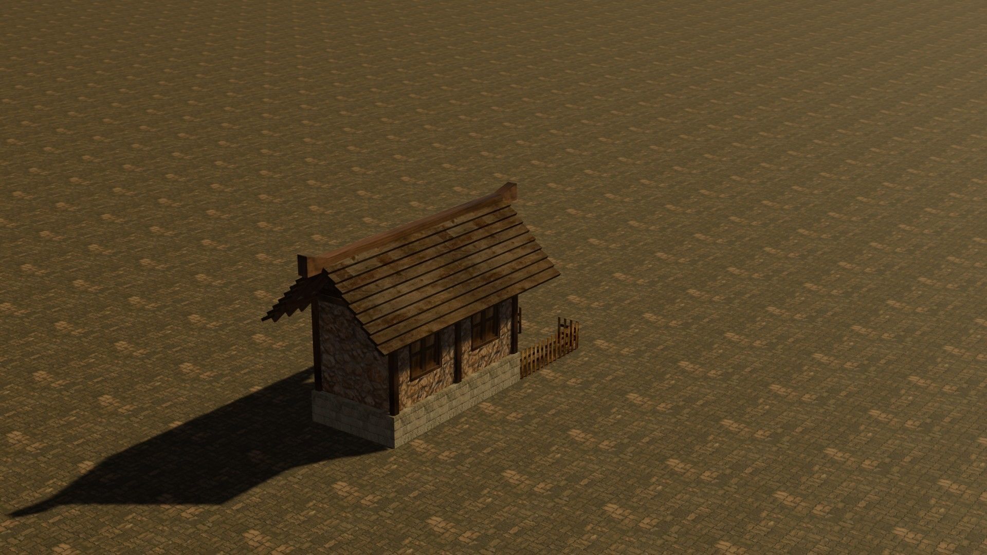 Medieval House 15 Free low-poly 3D model_7