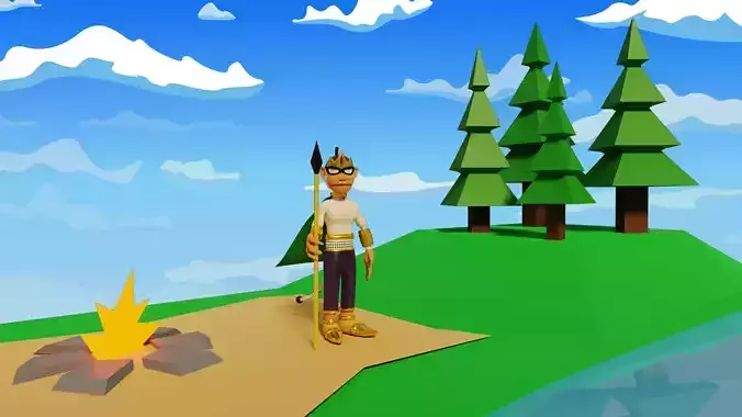 hanoman in the forest island