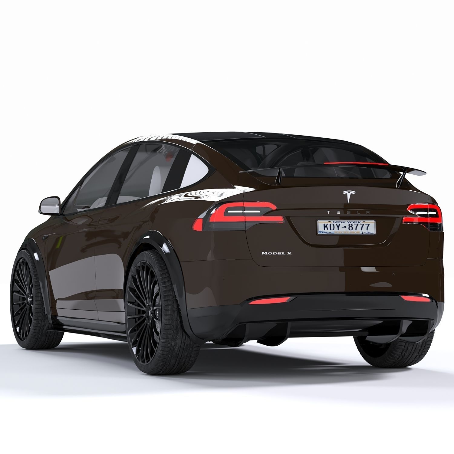 Tesla model x 3d Model Low-poly 3D model_5