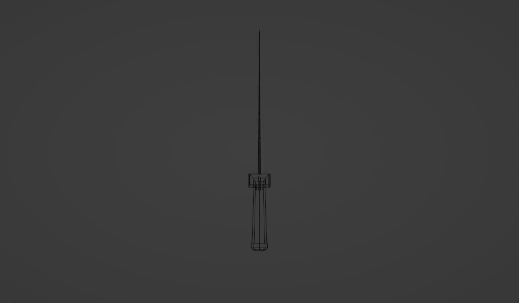 Low-poly Game-ready Sword with Rusty Texture Free low-poly 3D model_5