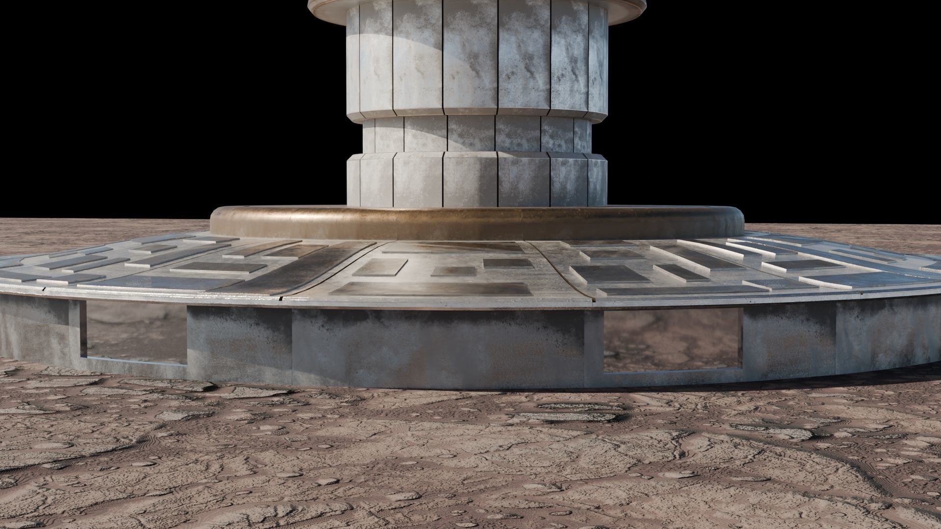 MARS BASE Low-poly 3D model_17