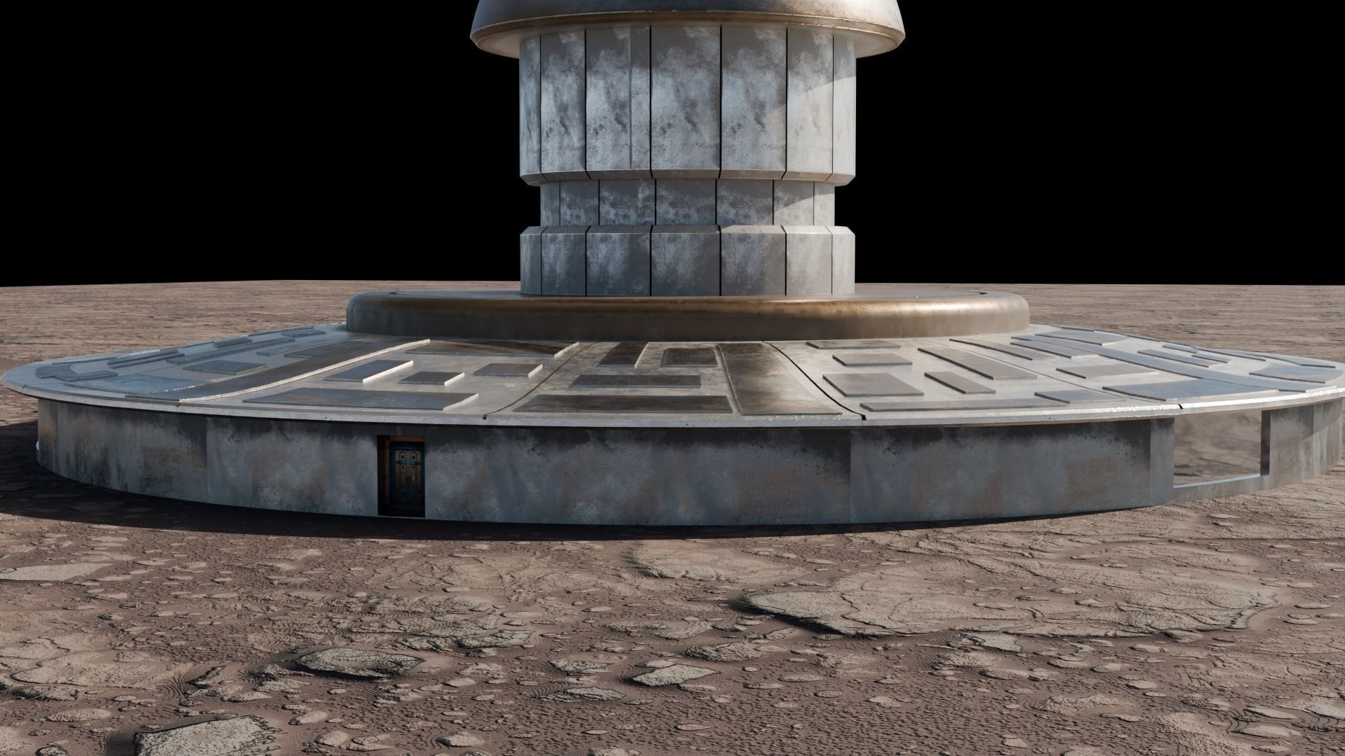 MARS BASE Low-poly 3D model_14