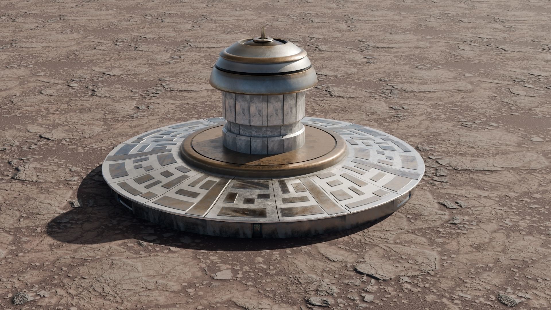 MARS BASE Low-poly 3D model_10