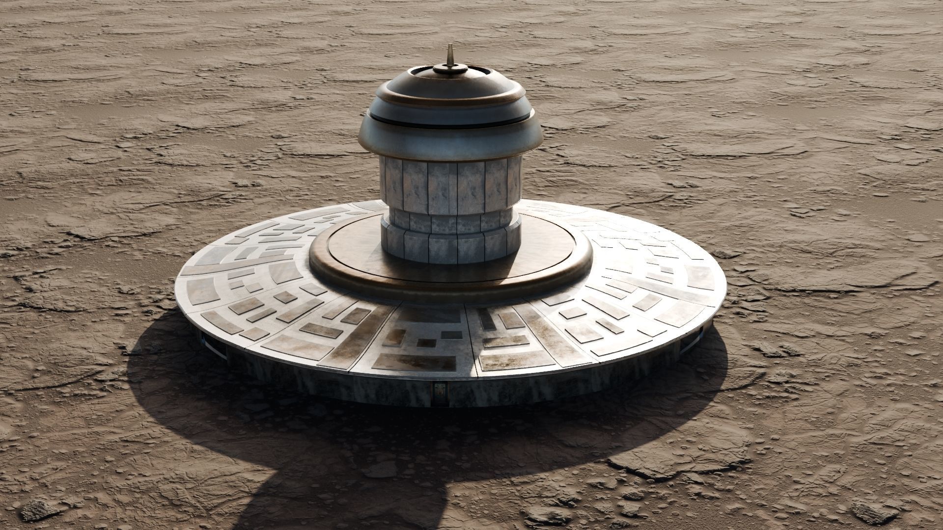 MARS BASE Low-poly 3D model_8