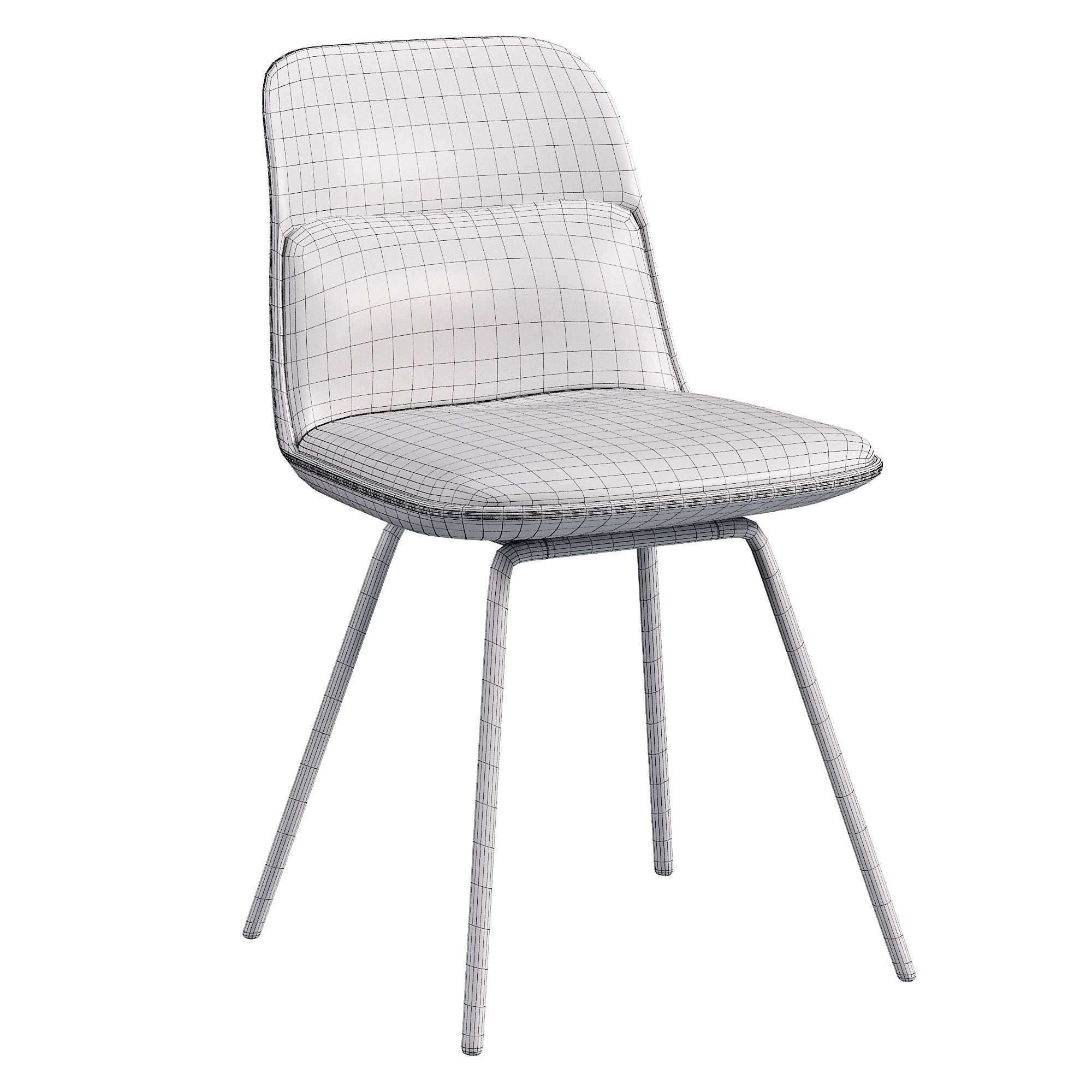 Barbican chair 3D model_3