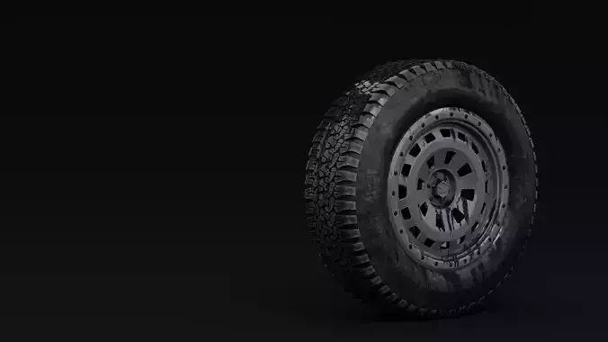 Ultra realistic Used offroadTire 3d model Free 3D model
