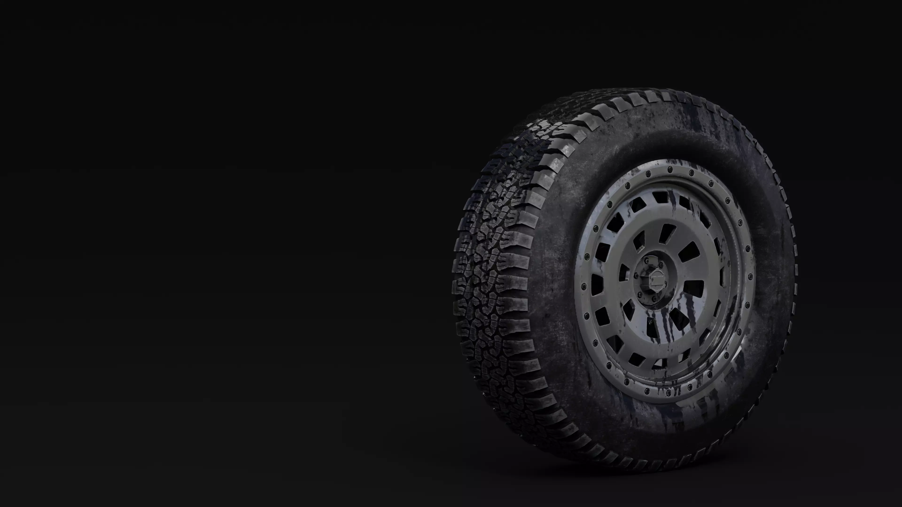 Ultra realistic Used offroadTire 3d model Free 3D model