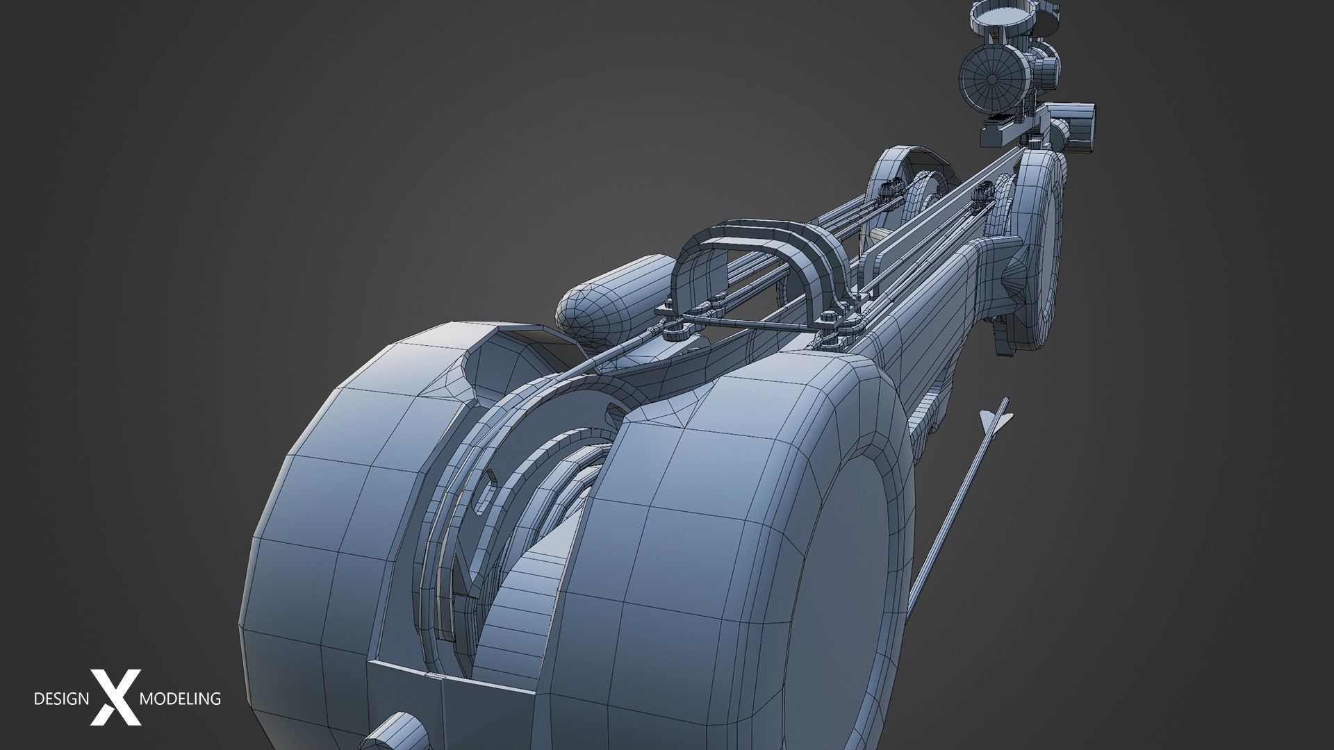 Lancehead F1 Crossbow Low-poly 3D model_9