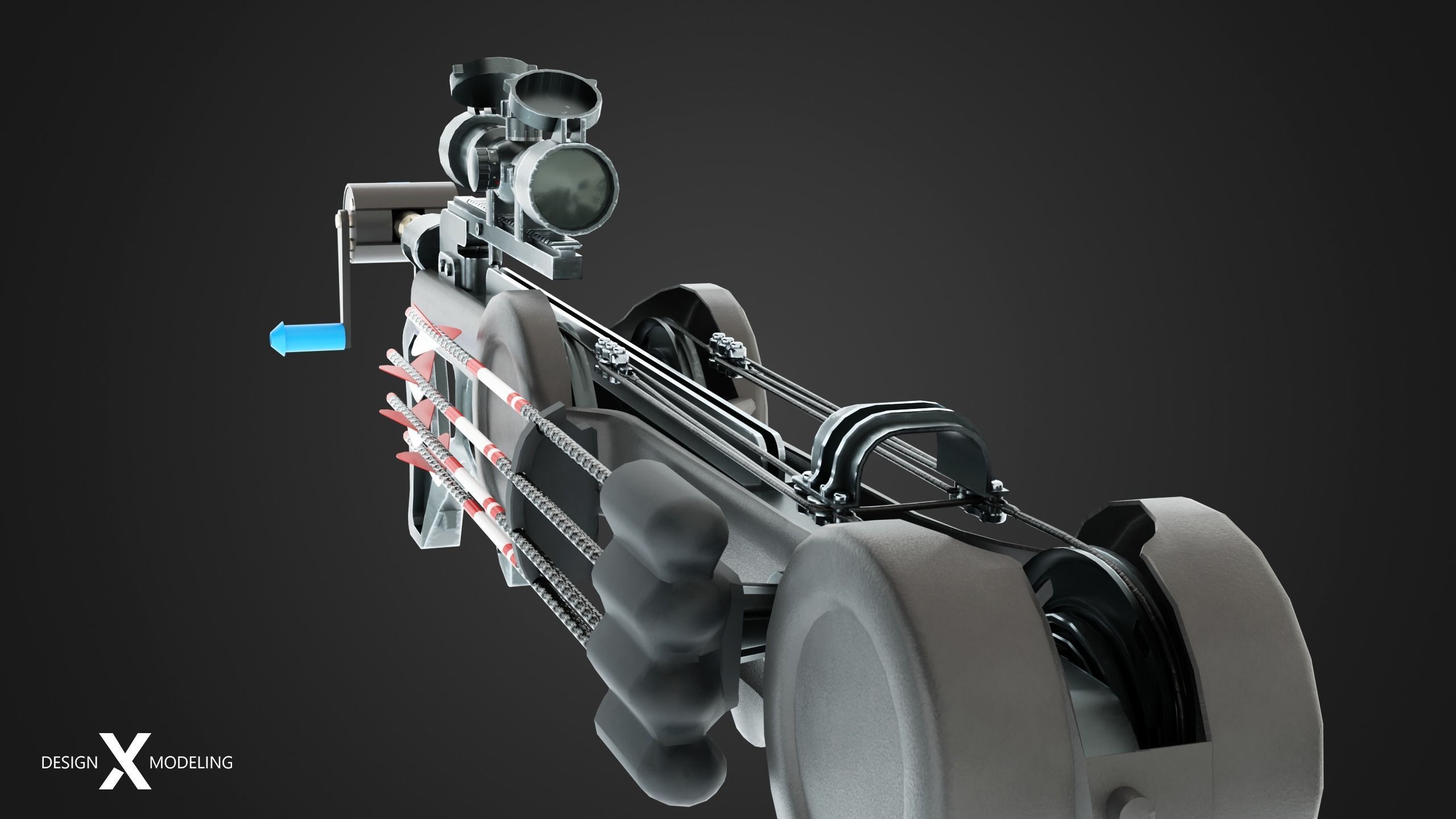 Lancehead F1 Crossbow Low-poly 3D model_6