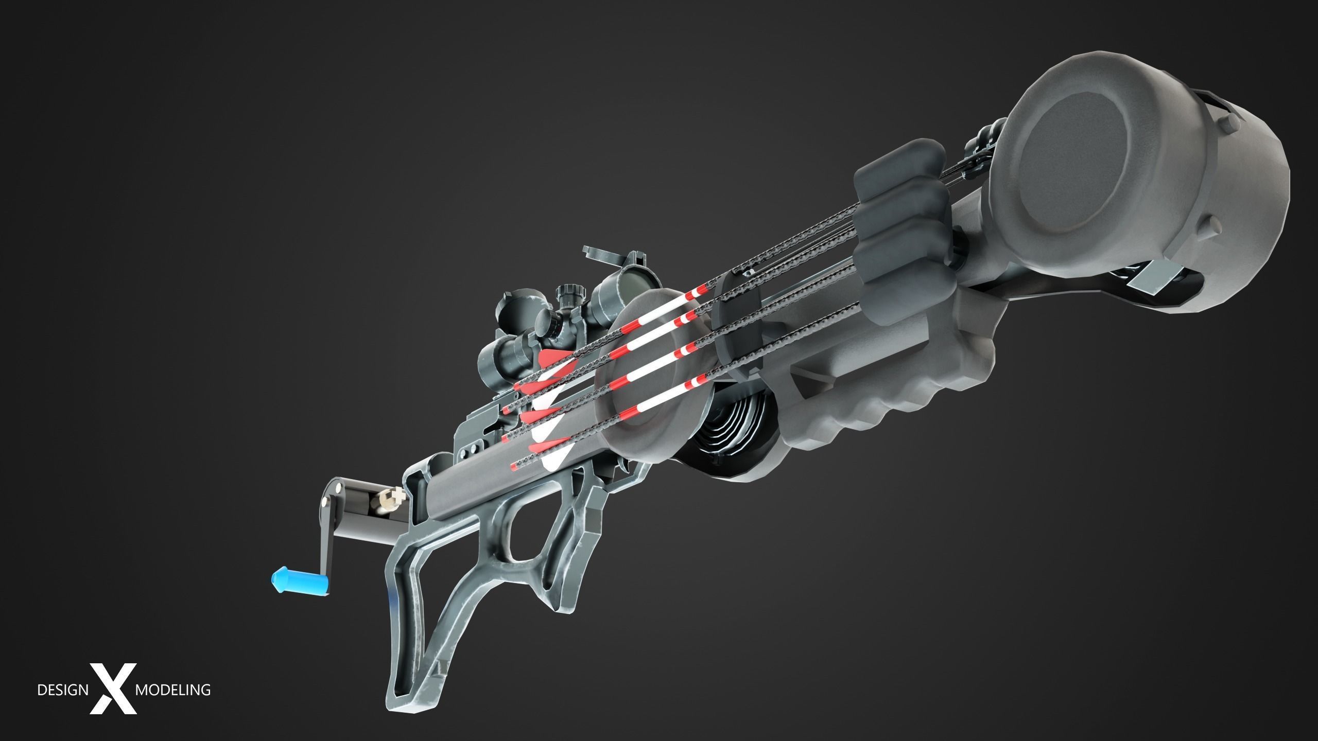 Lancehead F1 Crossbow Low-poly 3D model_3