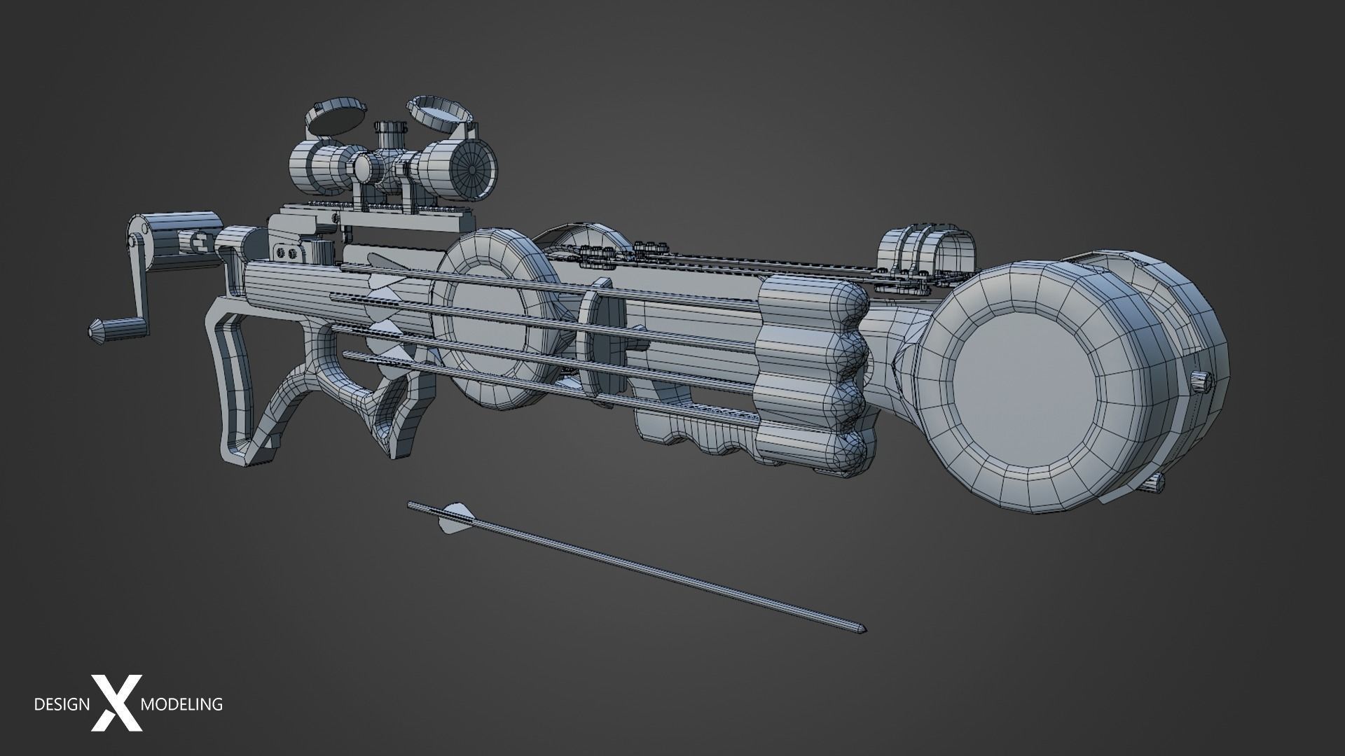 Lancehead F1 Crossbow Low-poly 3D model_7