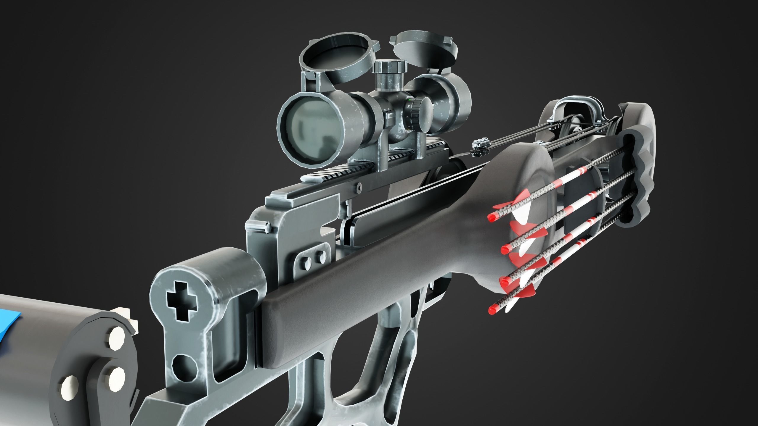 Lancehead F1 Crossbow Low-poly 3D model_4