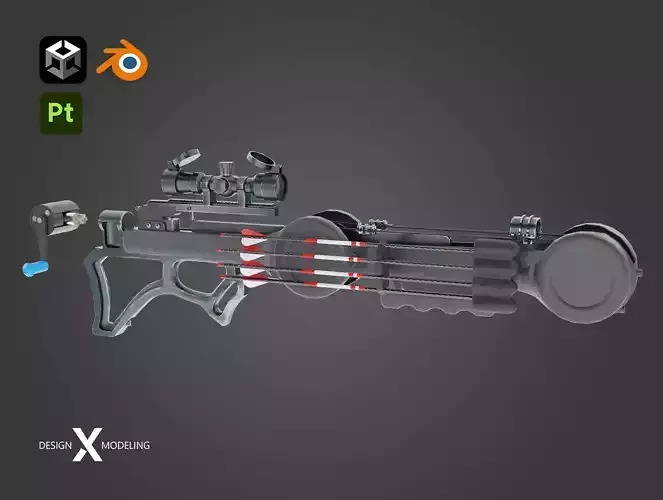 Lancehead F1 Crossbow Low-poly 3D model