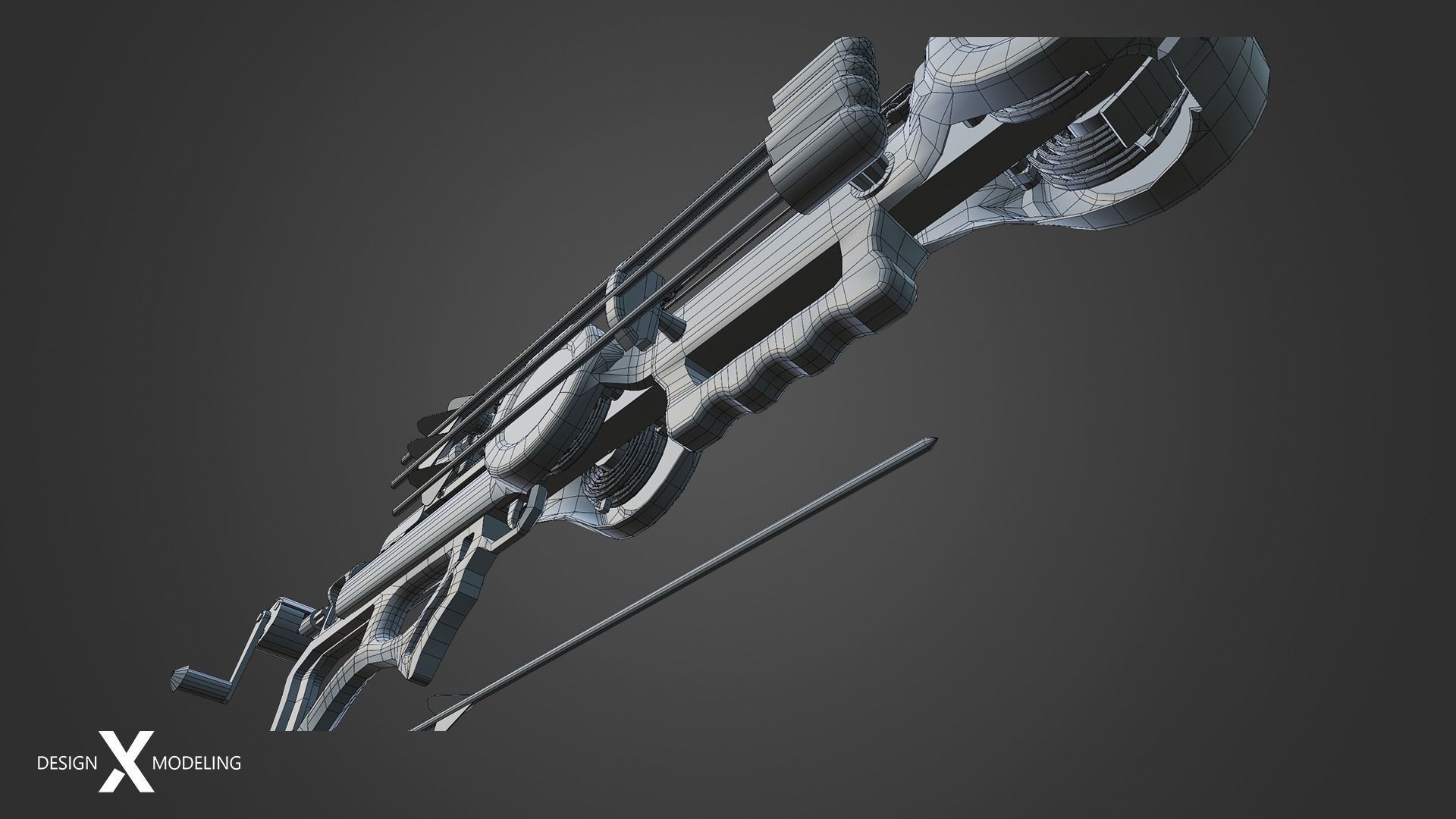 Lancehead F1 Crossbow Low-poly 3D model_11