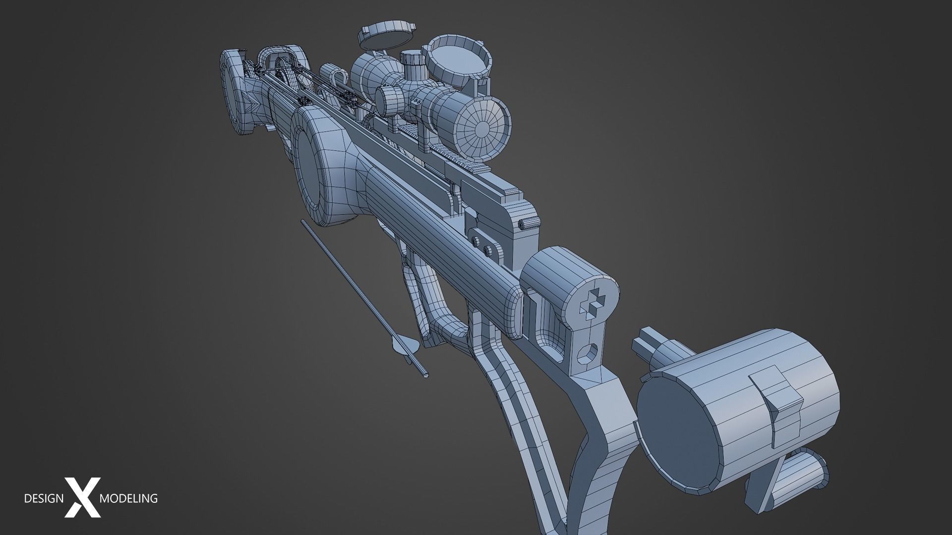 Lancehead F1 Crossbow Low-poly 3D model_8