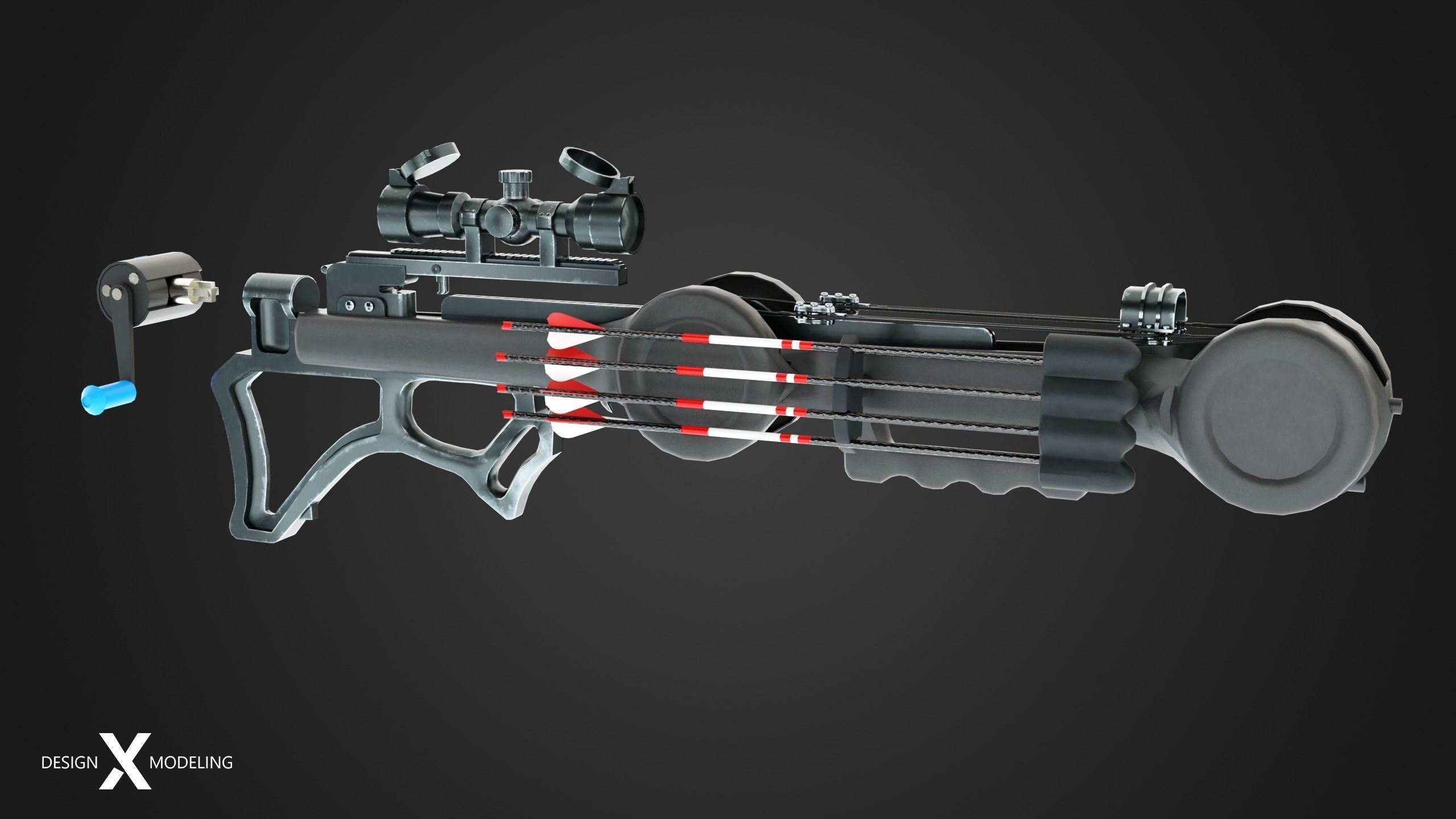Lancehead F1 Crossbow Low-poly 3D model_1