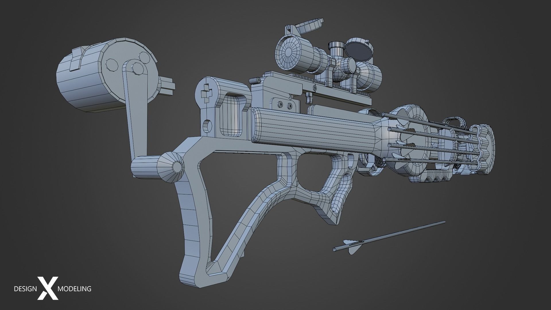 Lancehead F1 Crossbow Low-poly 3D model_10