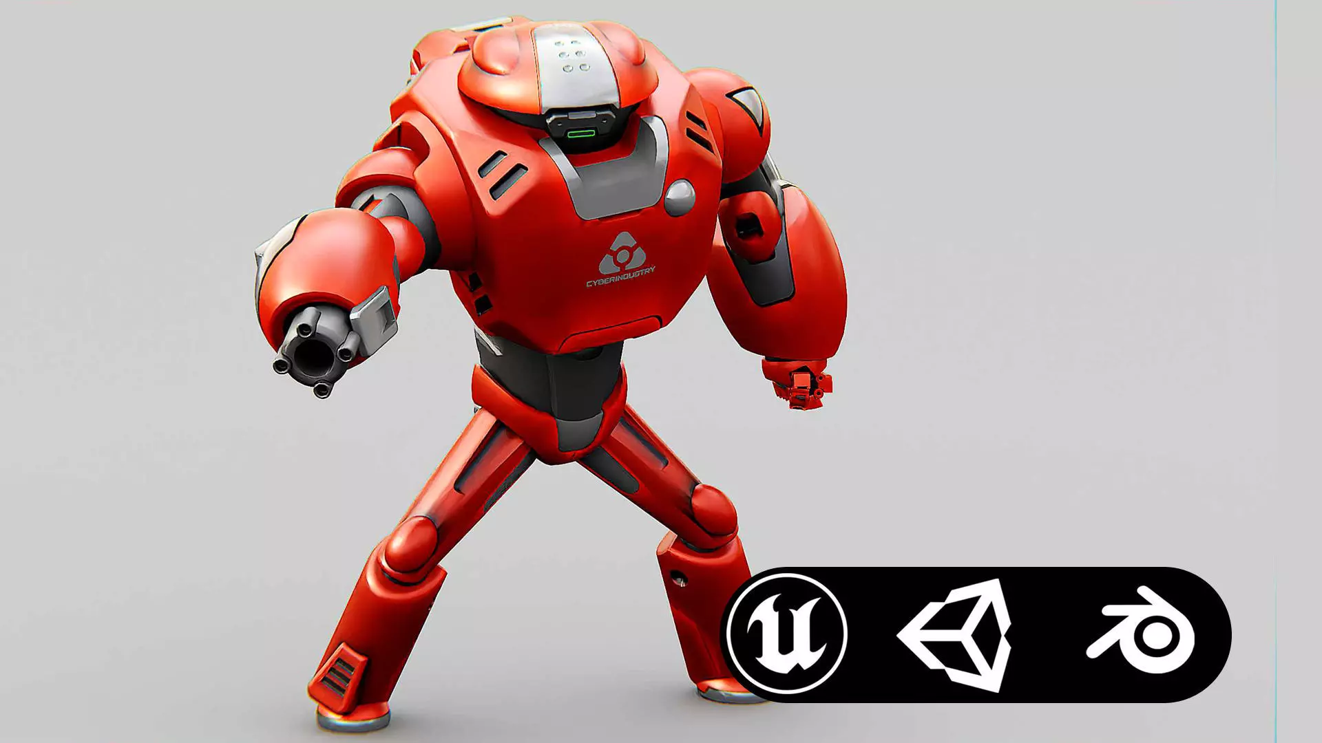 BATTLE DROID XZERONI Rigged for Unreal Engine - Unity - MIXAMO  3D model_0