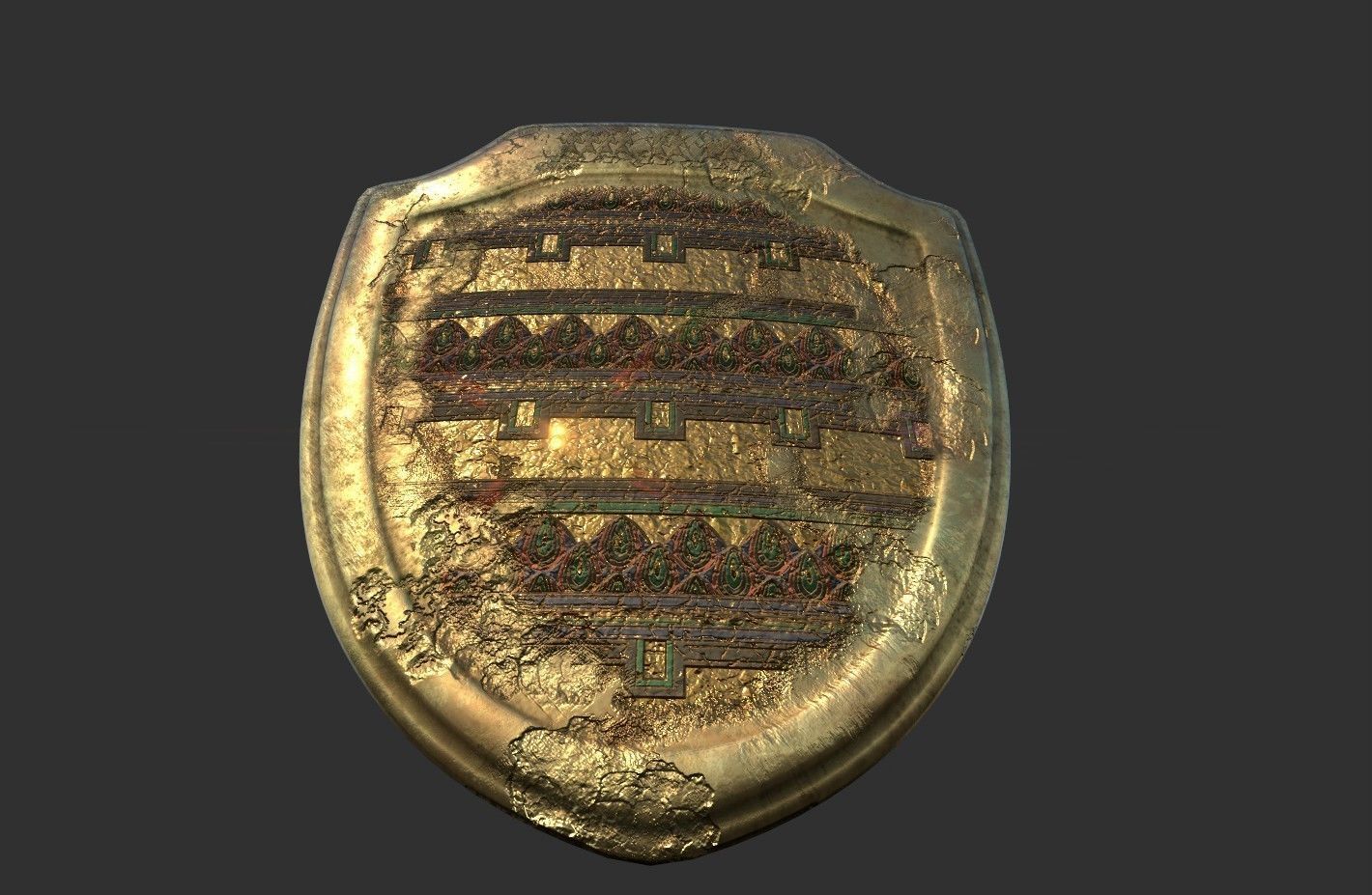 ANCIENT EGYPTIAN WAR SHIELD 3D MODEL Low-poly 3D model_18
