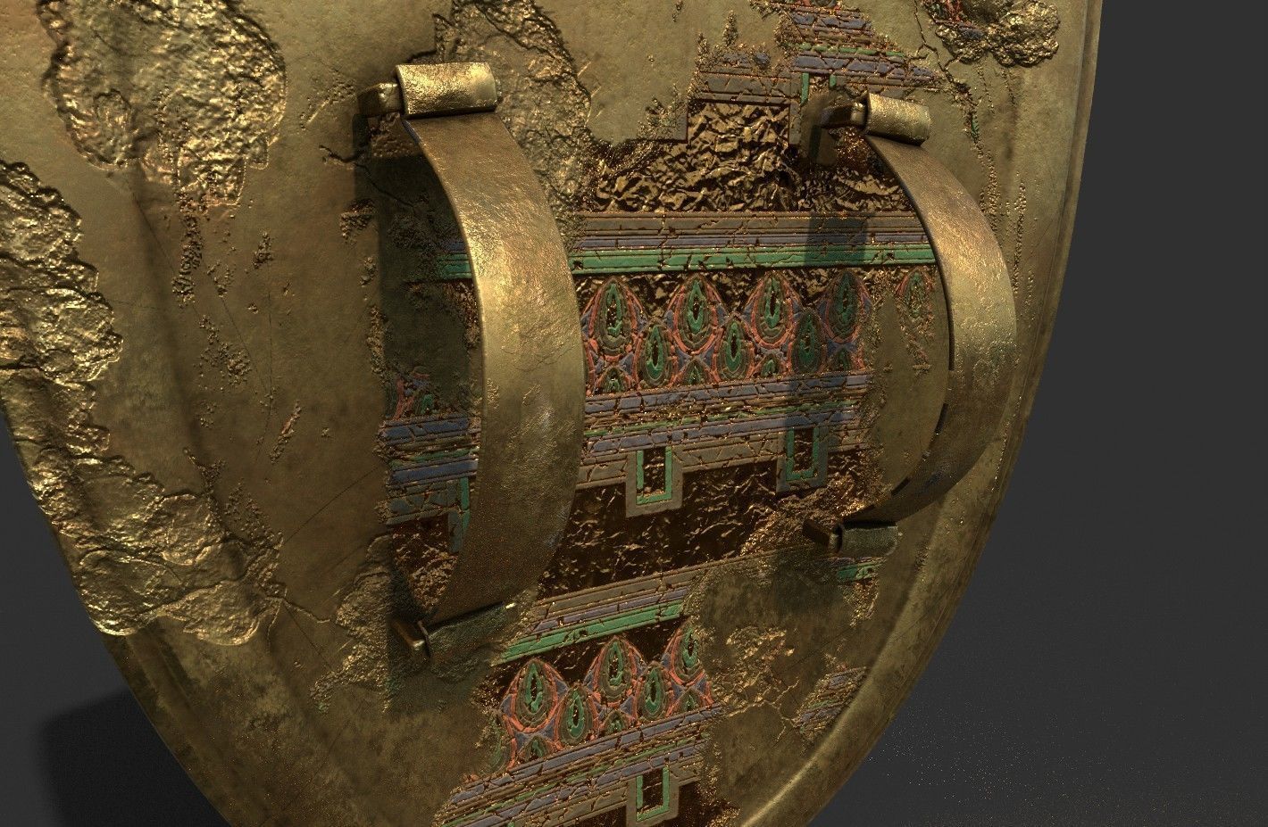 ANCIENT EGYPTIAN WAR SHIELD 3D MODEL Low-poly 3D model_8