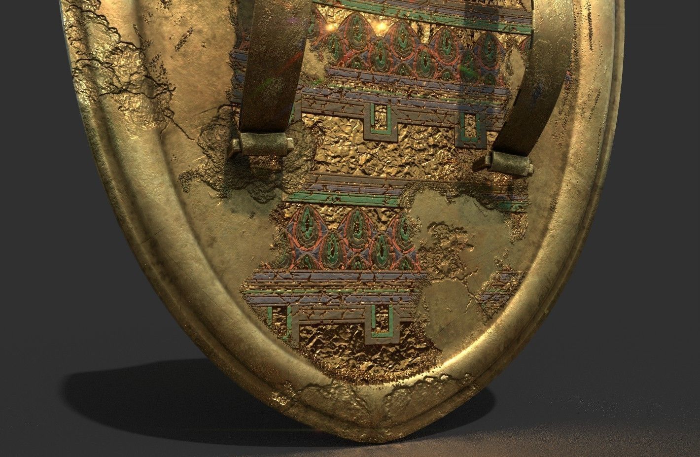 ANCIENT EGYPTIAN WAR SHIELD 3D MODEL Low-poly 3D model_6
