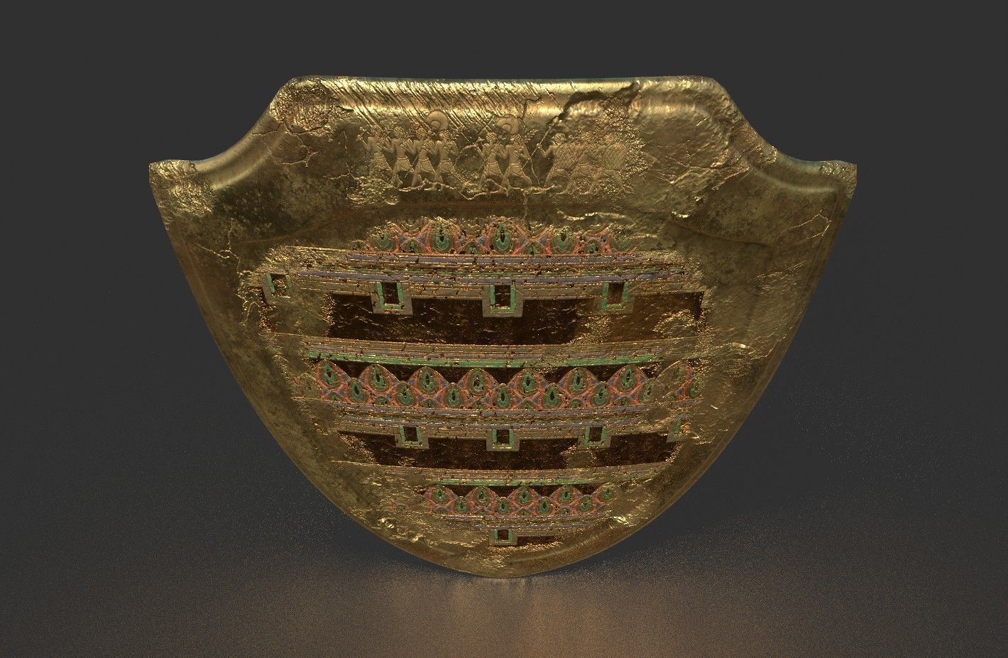 ANCIENT EGYPTIAN WAR SHIELD 3D MODEL Low-poly 3D model_17