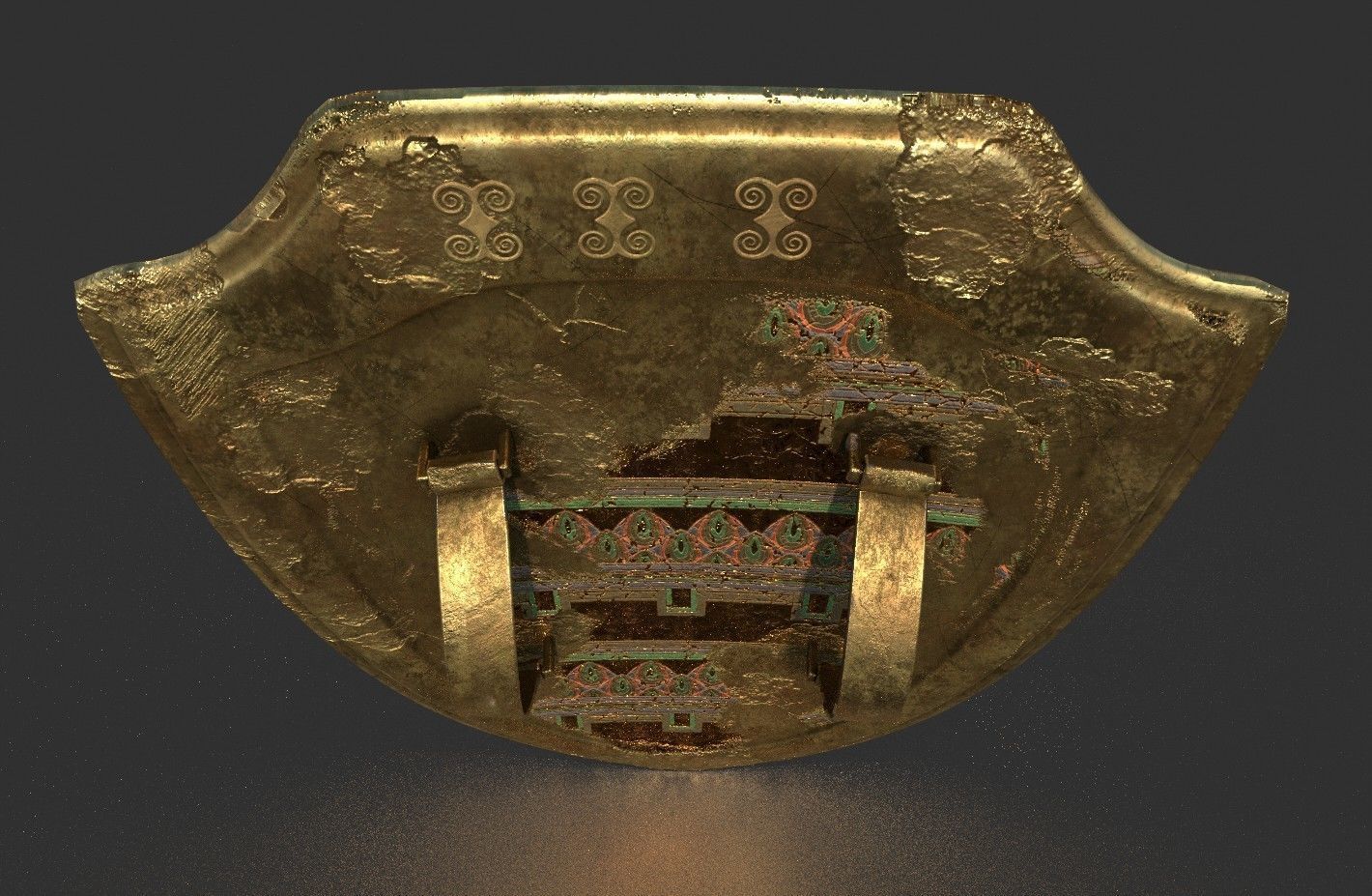 ANCIENT EGYPTIAN WAR SHIELD 3D MODEL Low-poly 3D model_9