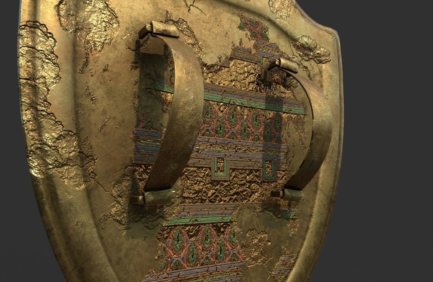 ANCIENT EGYPTIAN WAR SHIELD 3D MODEL Low-poly 3D model_11