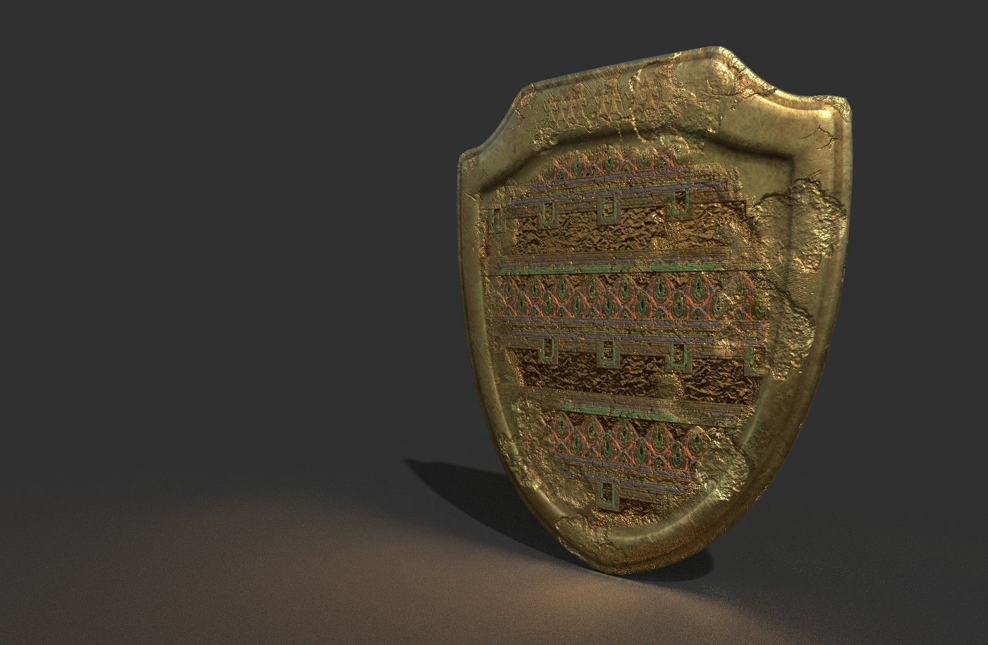 ANCIENT EGYPTIAN WAR SHIELD 3D MODEL Low-poly 3D model_20