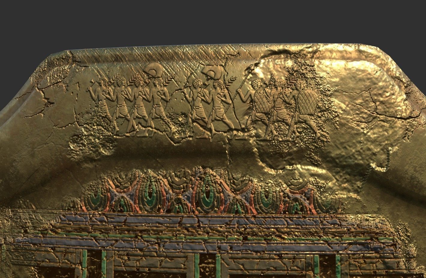 ANCIENT EGYPTIAN WAR SHIELD 3D MODEL Low-poly 3D model_21