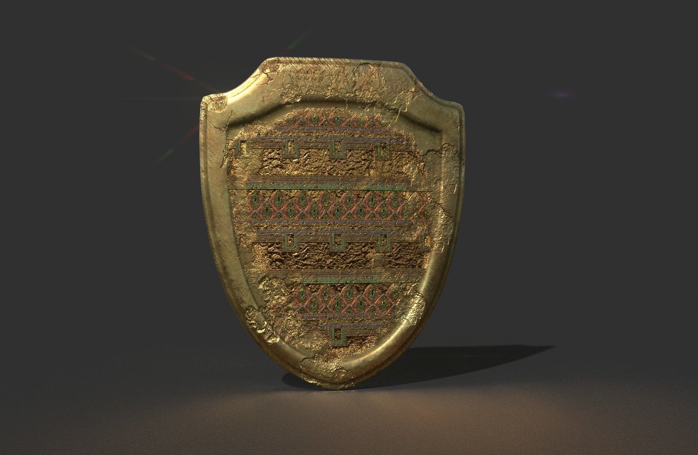 ANCIENT EGYPTIAN WAR SHIELD 3D MODEL Low-poly 3D model_15