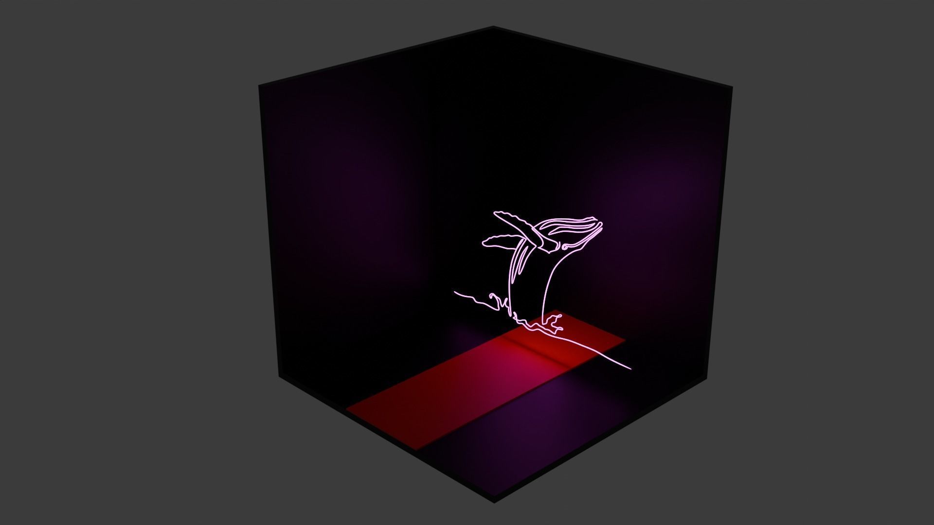 6pc Neon Asset Pack in Pink Low-poly 3D model_3