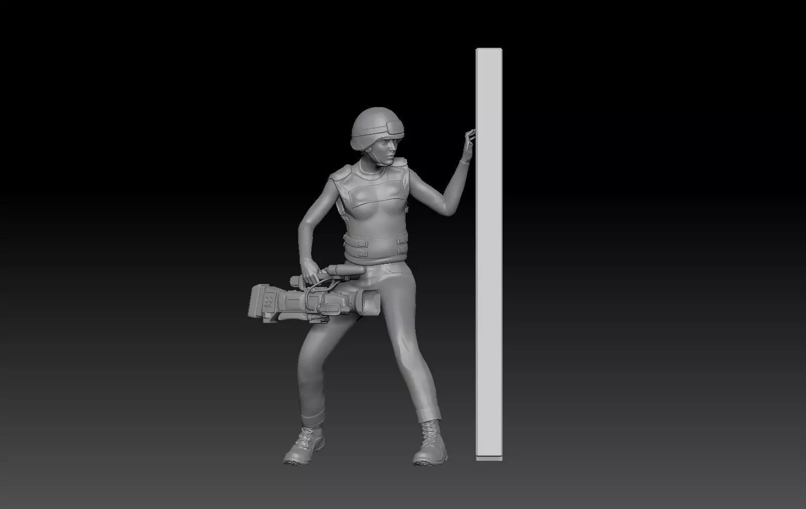 PRESS WAR CORRESPONDENT GIRL 2 3D print model