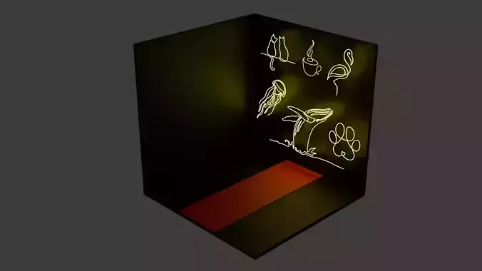 6pc Neon Asset Pack in Yellow