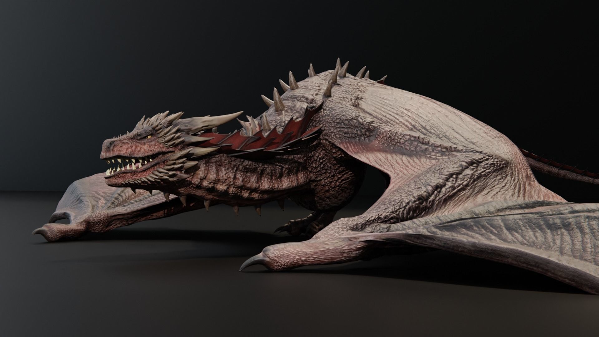 Wyvern Dragon  Low-poly 3D model_29