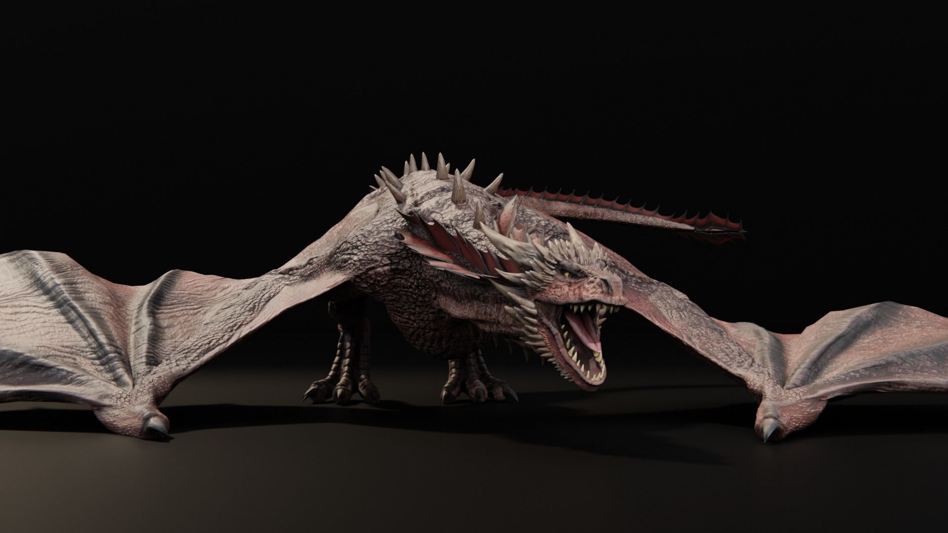 Wyvern Dragon  Low-poly 3D model_30
