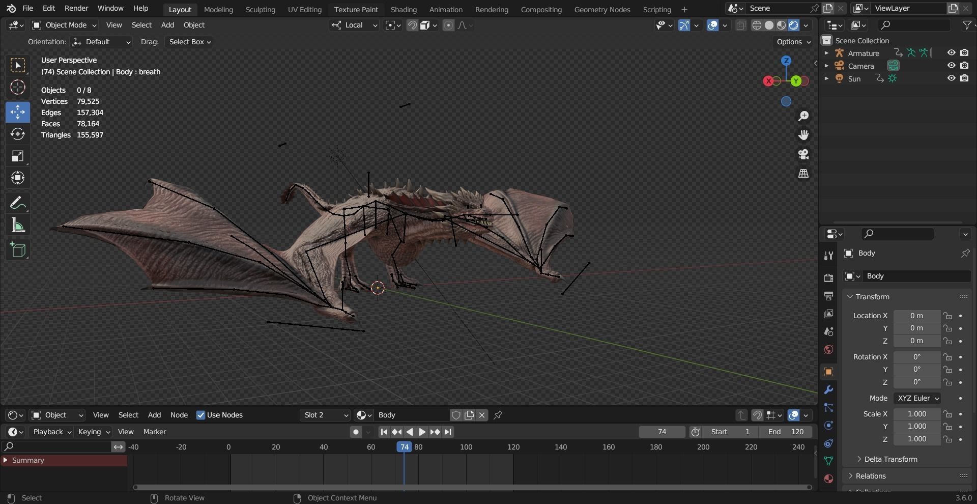 Wyvern Dragon  Low-poly 3D model_27