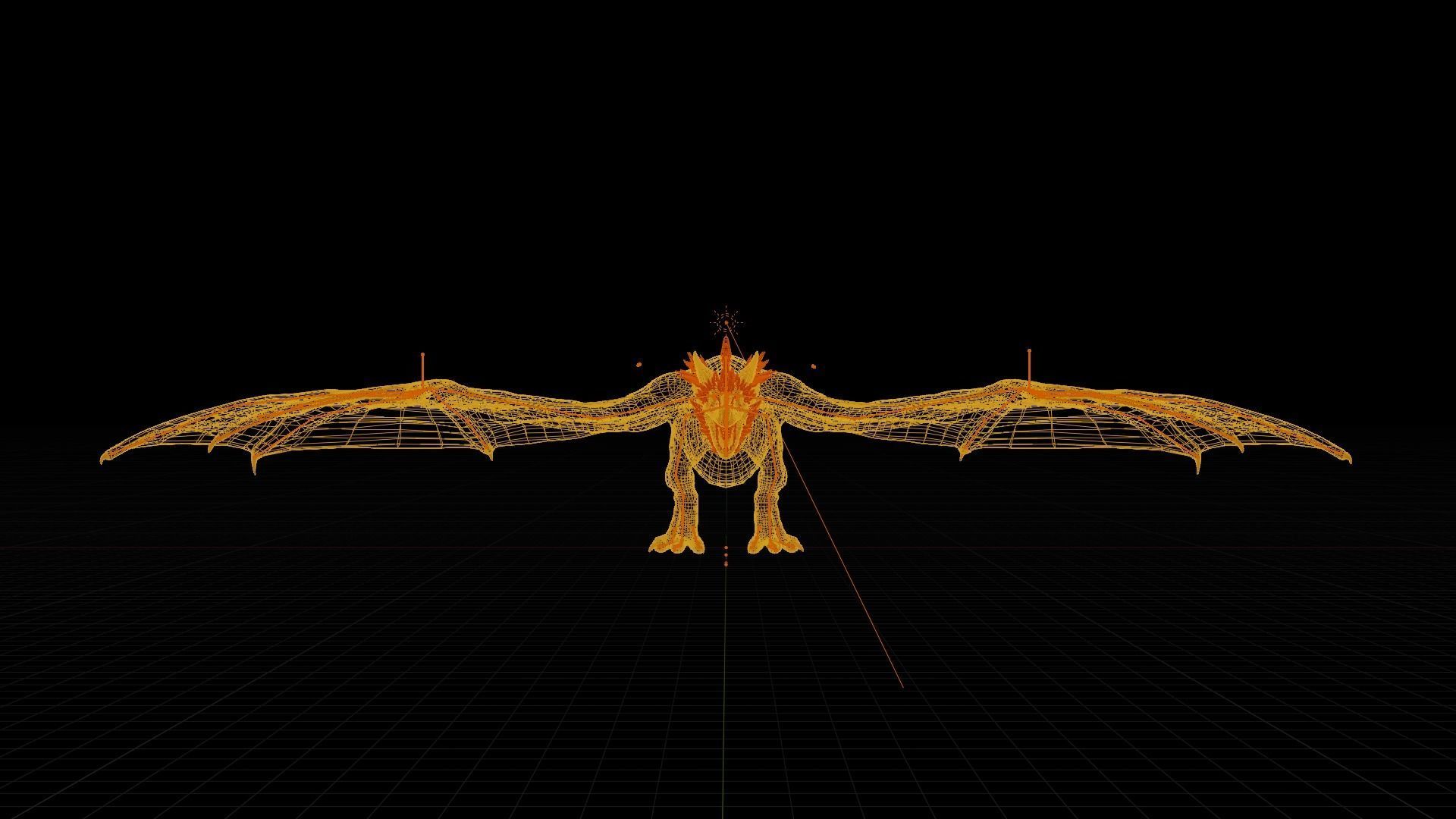 Wyvern Dragon  Low-poly 3D model_23