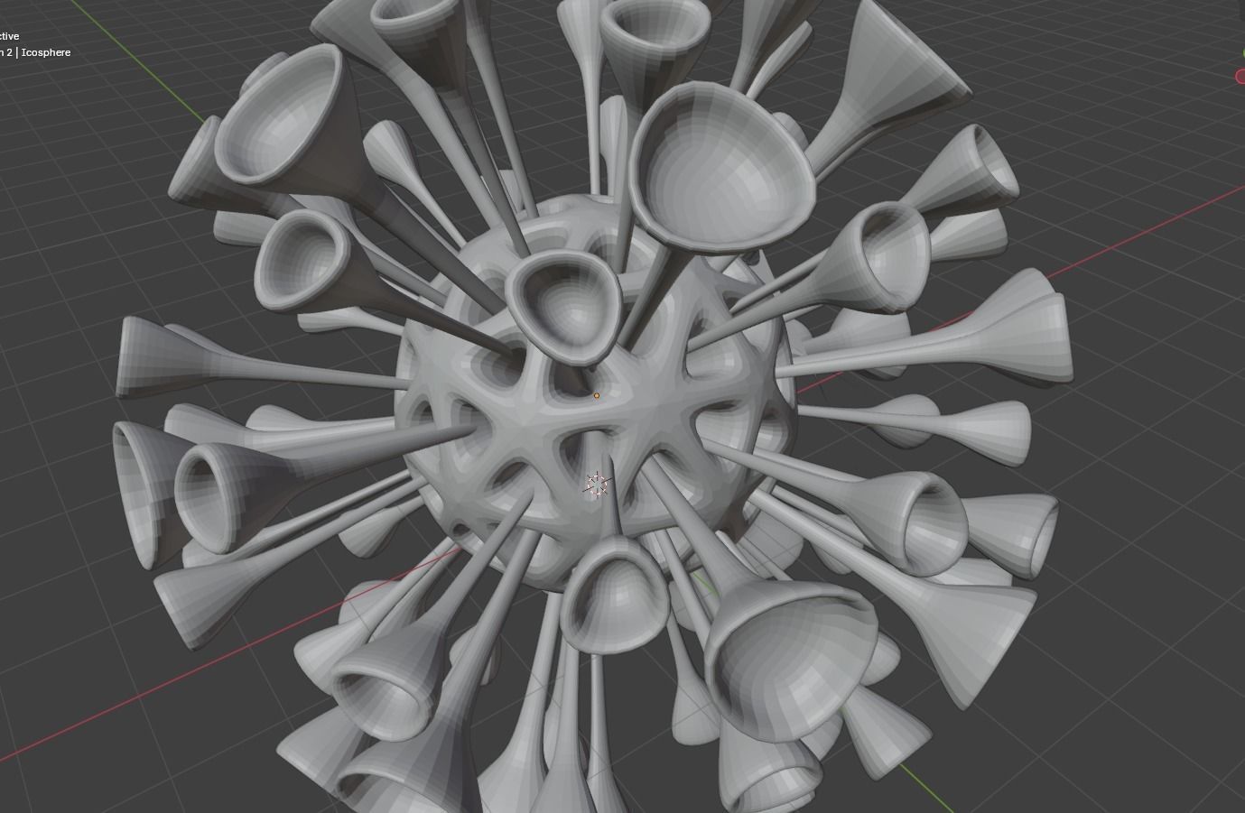 realistic 3d model of corona virus 3D model_1