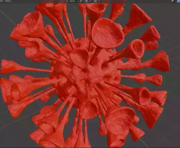 realistic 3d model of corona virus 3D model