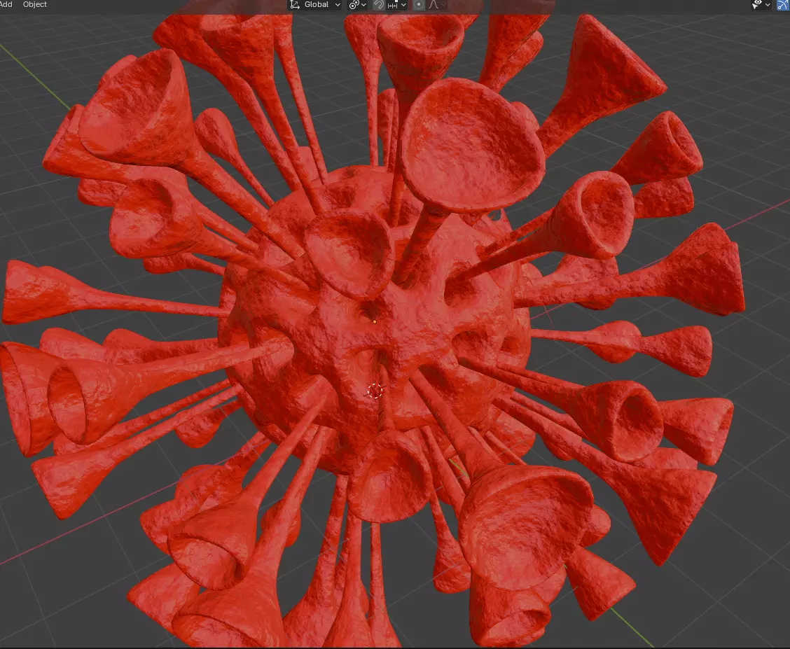 realistic 3d model of corona virus 3D model_0