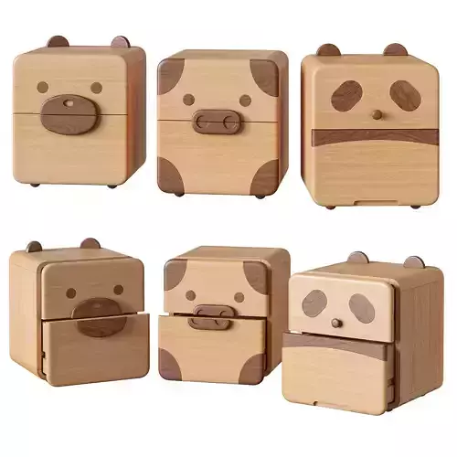 GVA wood cartoon kids nightstands