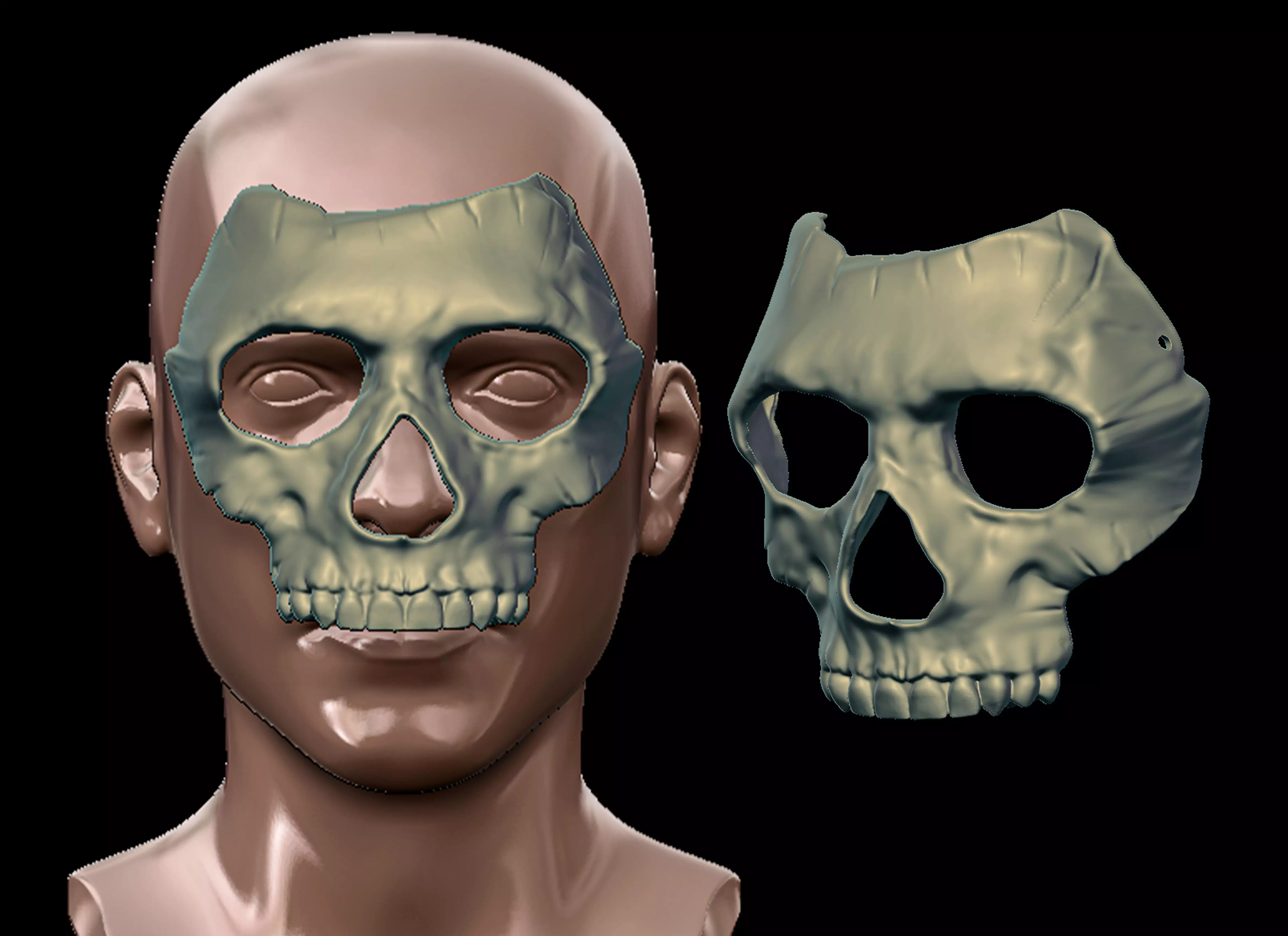 ghost mask call of duty 3D print model