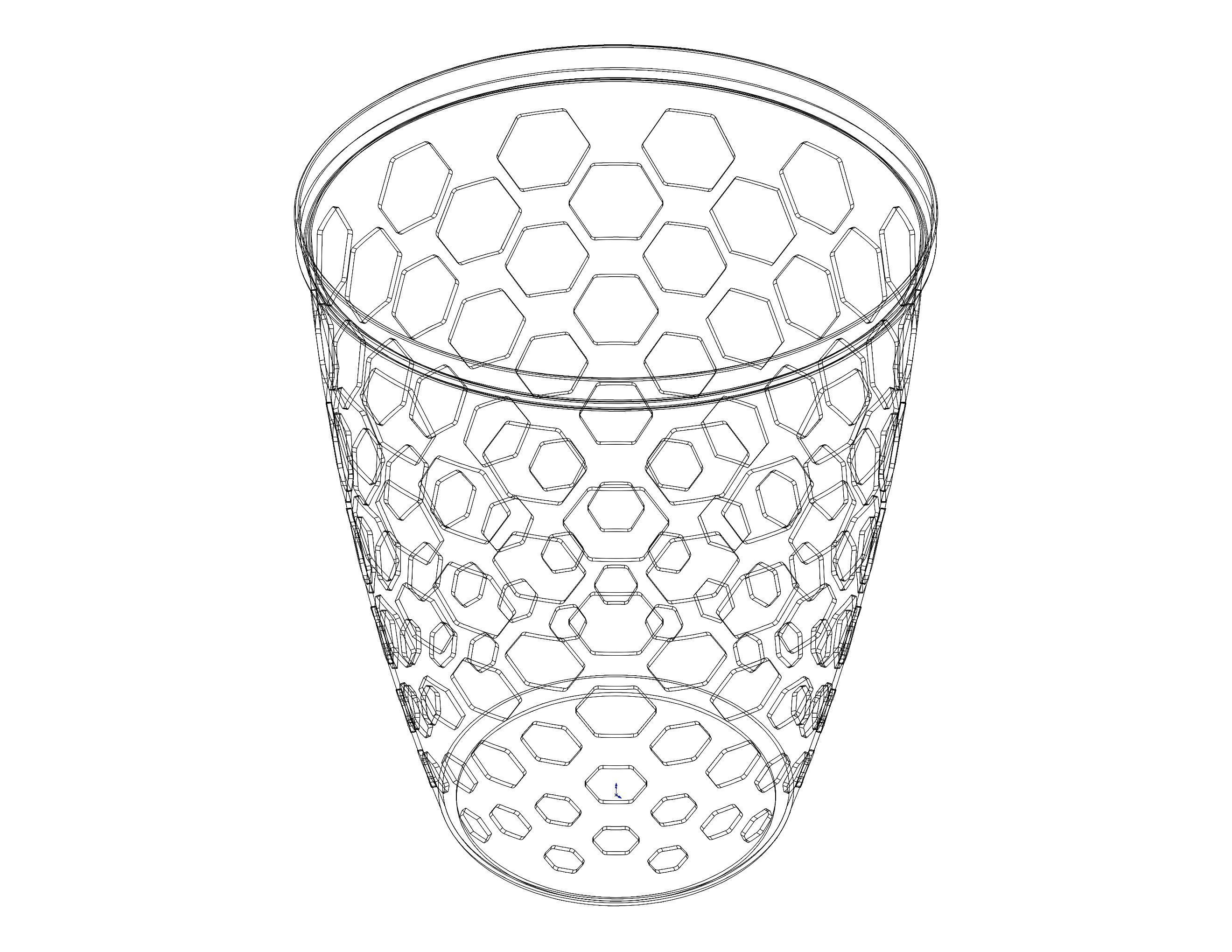 Multi-Purpose Round Basket 25 cm Width 3D print model_8