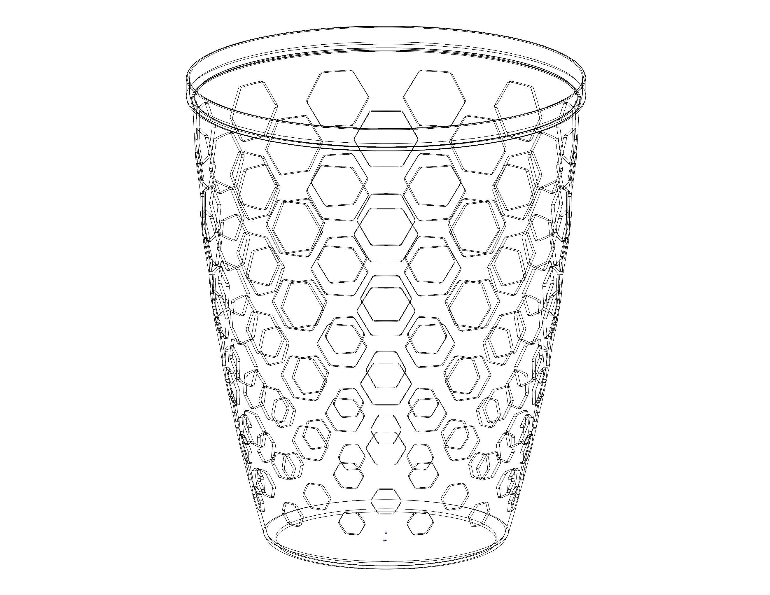 Multi-Purpose Round Basket 25 cm Width 3D print model_36