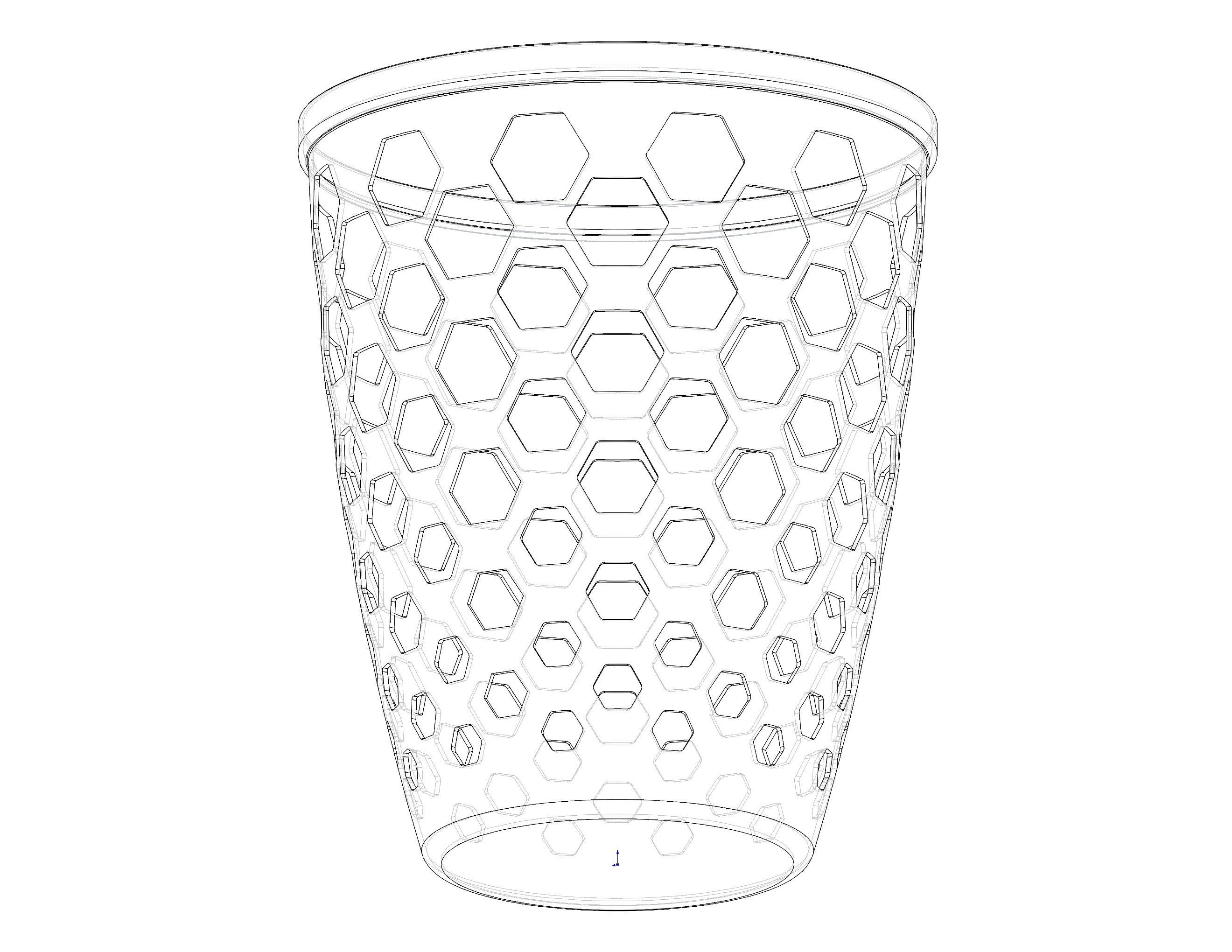 Multi-Purpose Round Basket 25 cm Width 3D print model_35