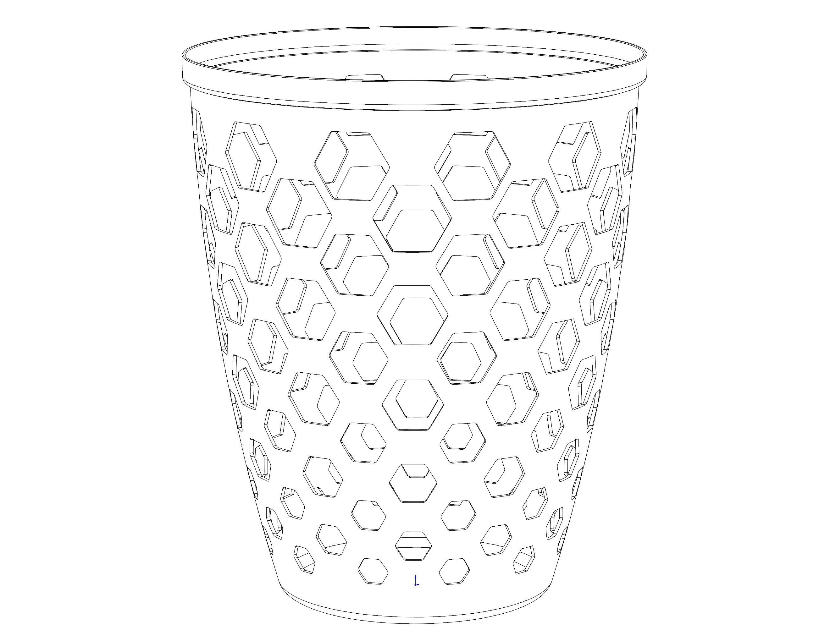 Multi-Purpose Round Basket 25 cm Width 3D print model_26